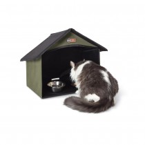K&H Pet Products Outdoor Kitty Dining Room Green 14" x 20" x 16.5"