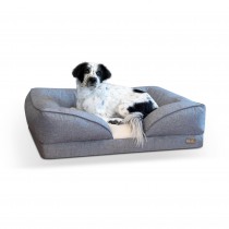 K&H Pet Products Pillow-Top Orthopedic Lounger Sofa Pet Bed Large Gray 28" x 36" x 9.5"
