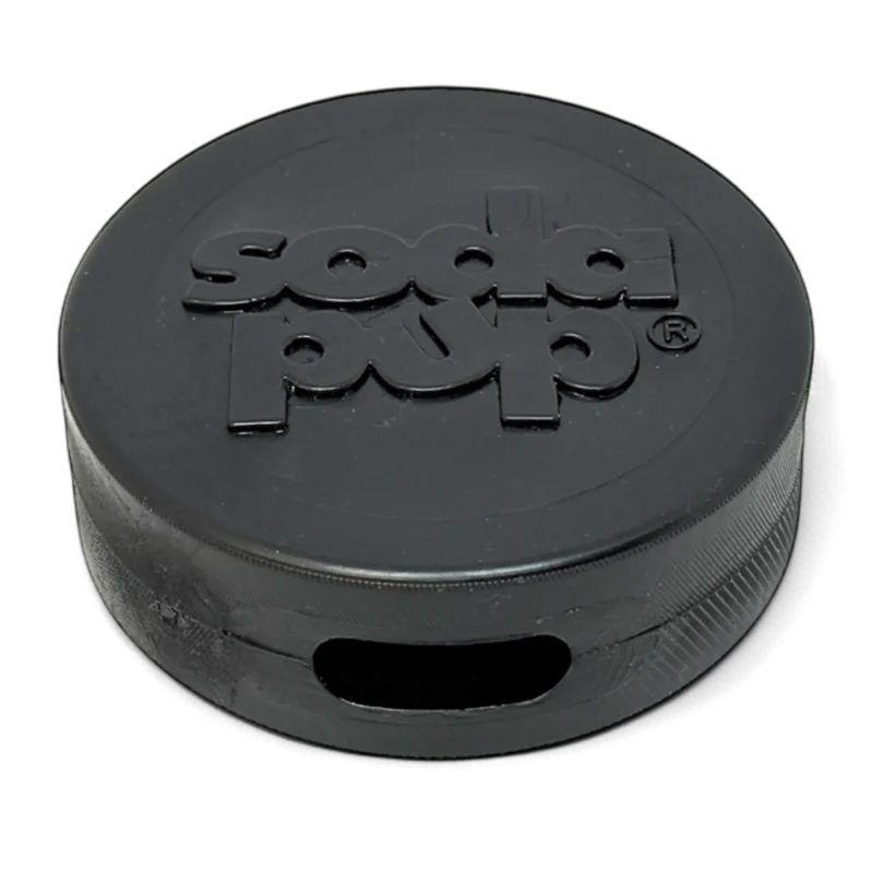 Pettz Hockey Puck Bully Stick Holder - Durable Rubber Treat Holder & Chew Toy