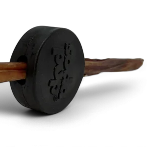 Pettz Hockey Puck Bully Stick Holder - Durable Rubber Treat Holder & Chew Toy