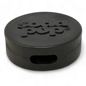 Pettz Hockey Puck Bully Stick Holder - Durable Rubber Treat Holder & Chew Toy