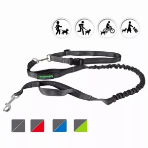 Pettz Hands-Free Adjustable Dog Leash – Waist Belt for Running & Walking
