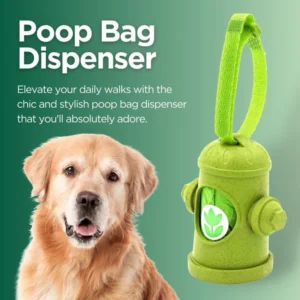 Pettz Hydrant-Style Poop Bag Dispenser – Convenient Dog Waste Pickup