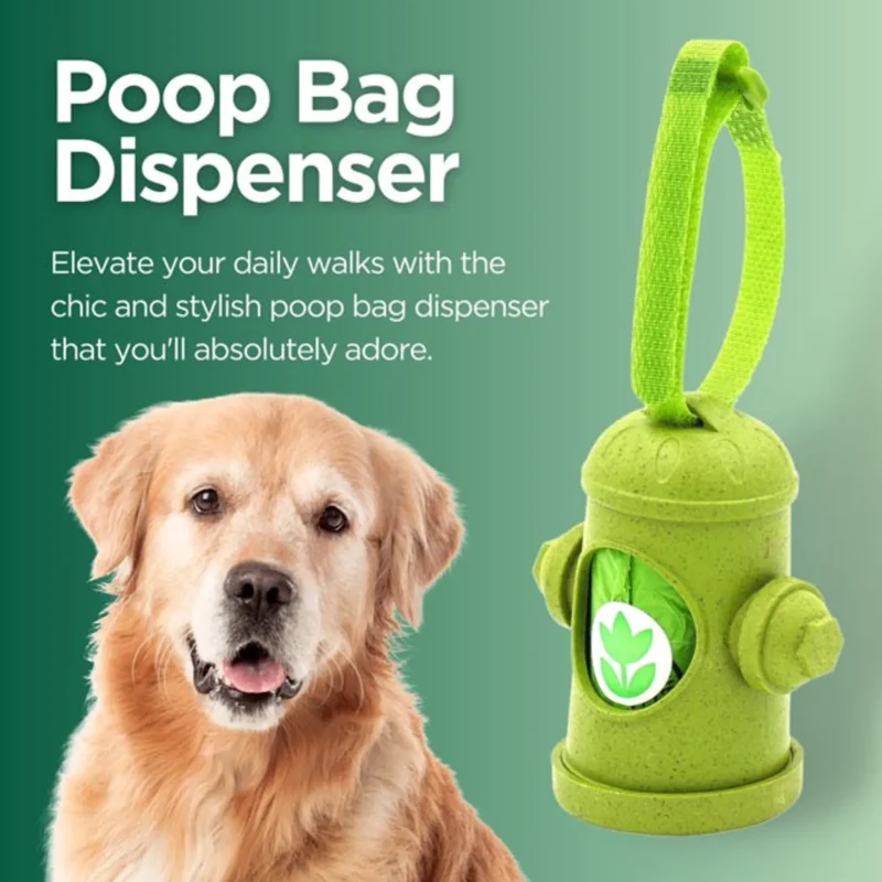 Pettz Hydrant-Style Poop Bag Dispenser – Convenient Dog Waste Pickup