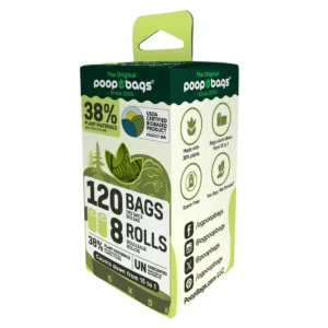 Eco Biobased Poop Bags – 8 Rolls / 120 Count Leak-Proof