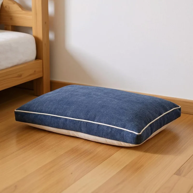 Pettz Stonewashed Blue Orthopedic Pet Bed – Washable Cover