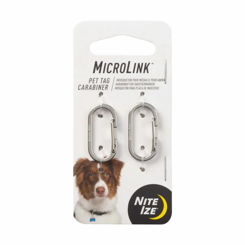 Pettz MicroLink Pet Tag Carabiner - 2 Pack