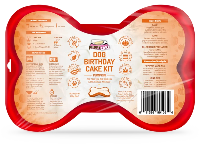 Pettz Puppy Cake Dog Birthday Cake Kit – Easy Homemade Celebration Treat