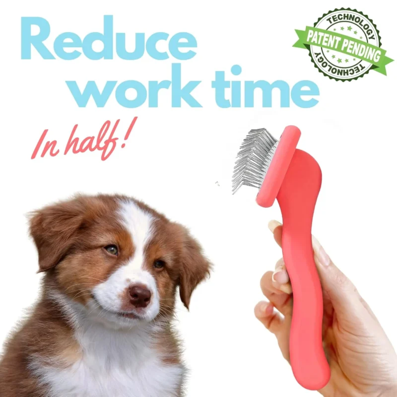Pettz Flat Grooming Brush – Gentle Deshedding Tool