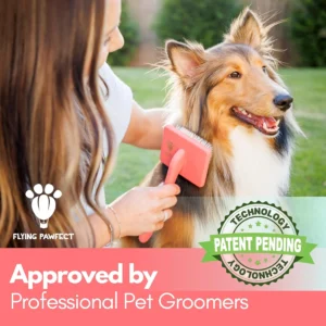 Pettz Flat Grooming Brush – Gentle Deshedding Tool