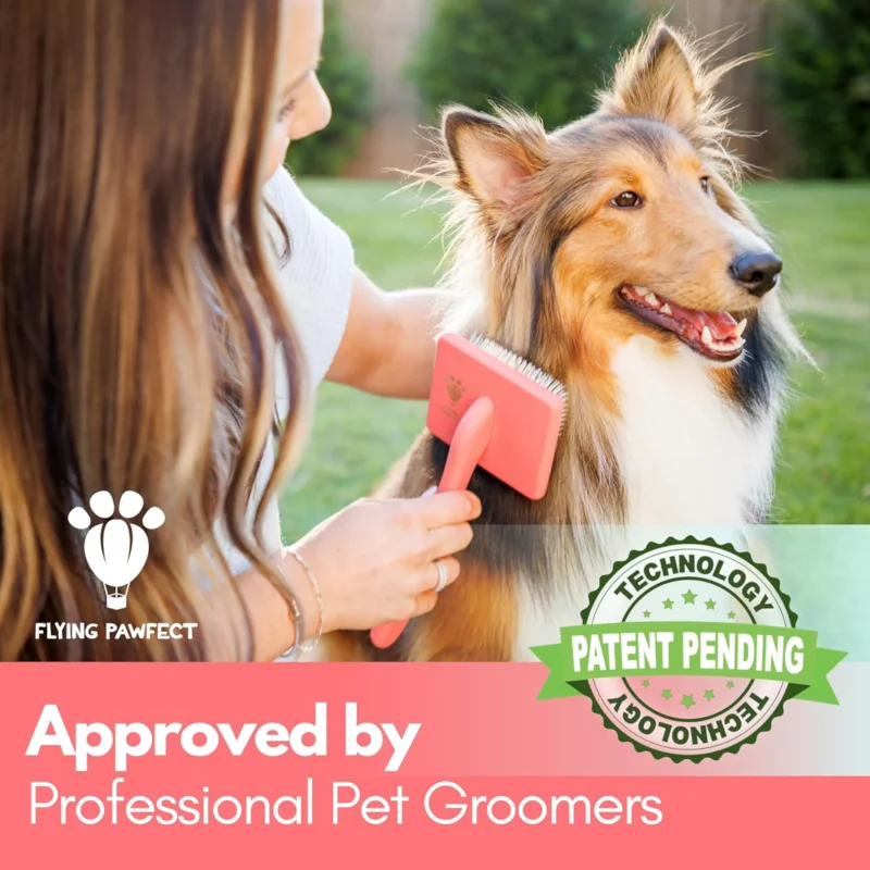 Pettz Flat Grooming Brush – Gentle Deshedding Tool