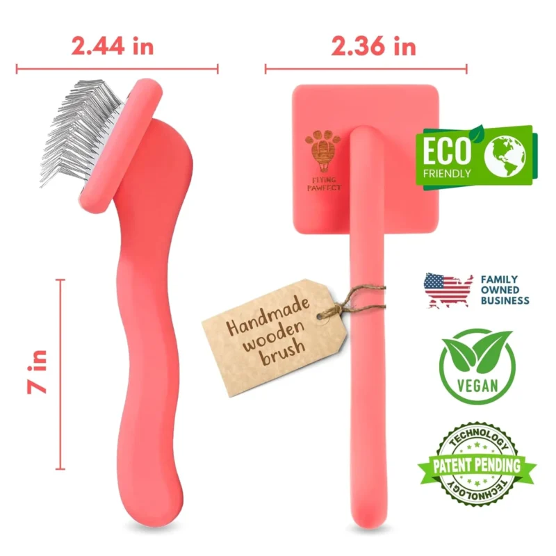 Pettz Flat Grooming Brush – Gentle Deshedding Tool