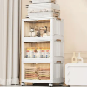 Pettz 3-Pack Foldable Pet Storage Bins with Lids – Space-Saver