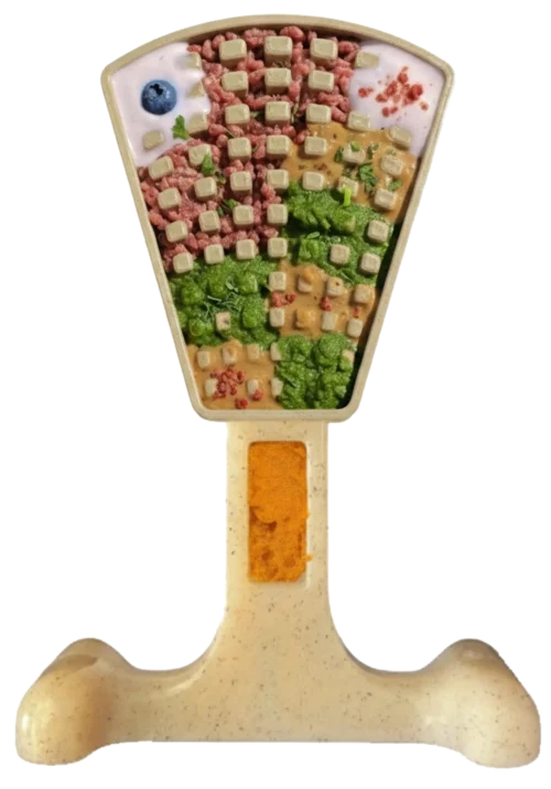 Pettz Waffle Tower 2-in-1 Nylon Chew Toy – Aggressive Chewer Enrichment