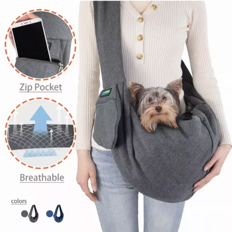 JESPET Comfy Pet Sling – Hands-Free Carrier for Small Dogs & Cats