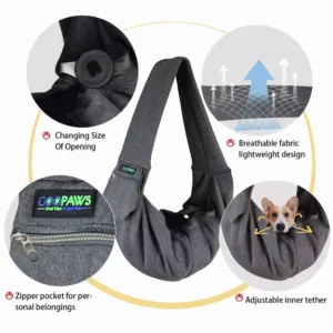 JESPET Comfy Pet Sling – Hands-Free Carrier for Small Dogs & Cats
