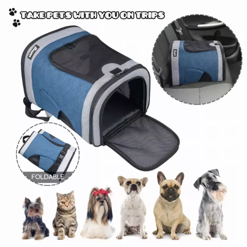 Pettz JESPET Pet Backpack Carrier for Small Dog, Puppy, Soft Carrier Backpack Ideal for Traveling, Hiking, Walking and Outdoor Activities with Family