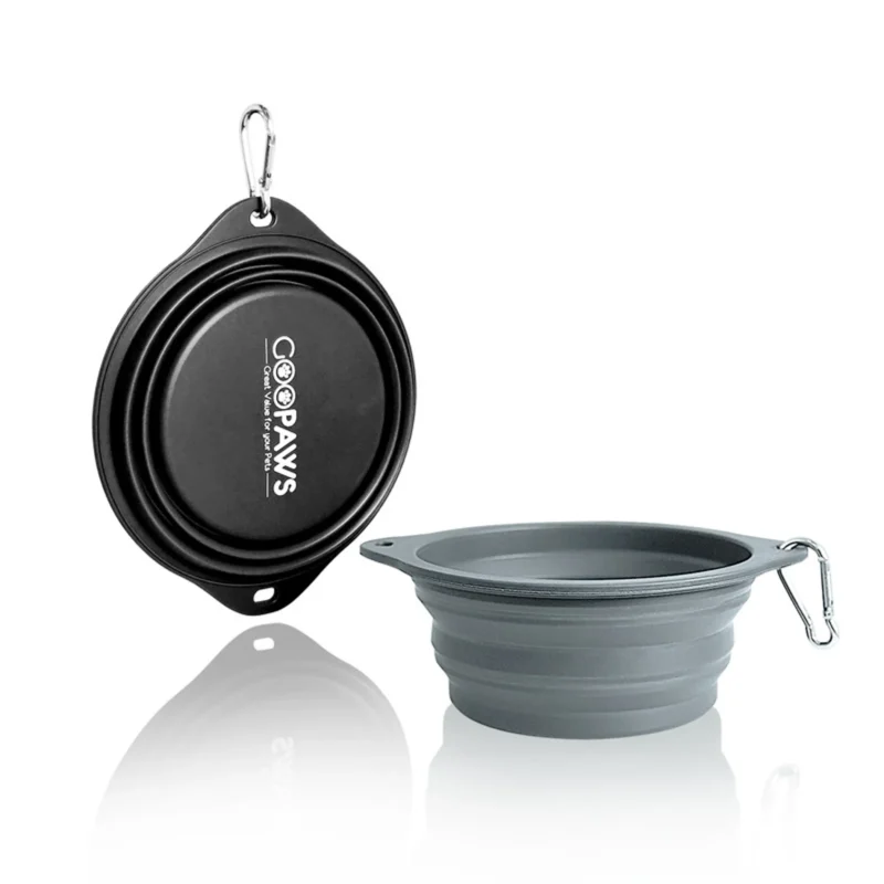 1305-GDB-16BKGR-.0.td_size_1-2 GOOPAWS Silicone Non-Skid Travel Cat & Dog Bowl, 2 count
