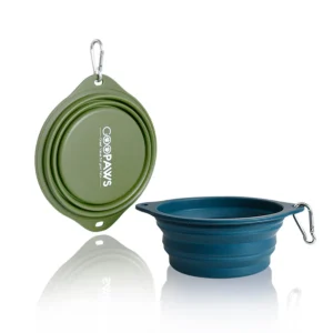 Pettz GOOPAWS Silicone Non-Skid Travel Cat & Dog Bowl, 2 count