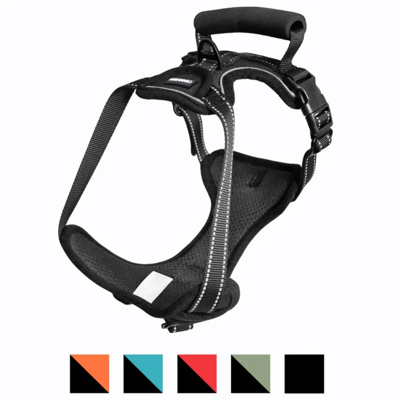 1305-GDH-1320BK.0.td_size_1-4 GOOPAWS Padded Reflective Dog Harness – Adjustable No-Pull Walking Harness
