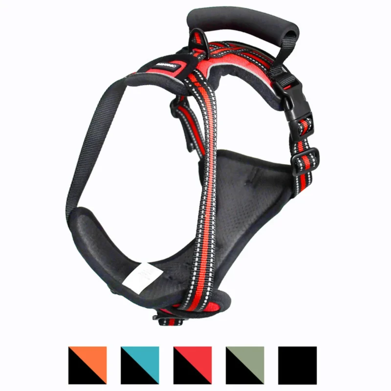 1305-GDH-1320RD.0.td_size_1-4 GOOPAWS Padded Reflective Dog Harness – Adjustable No-Pull Walking Harness