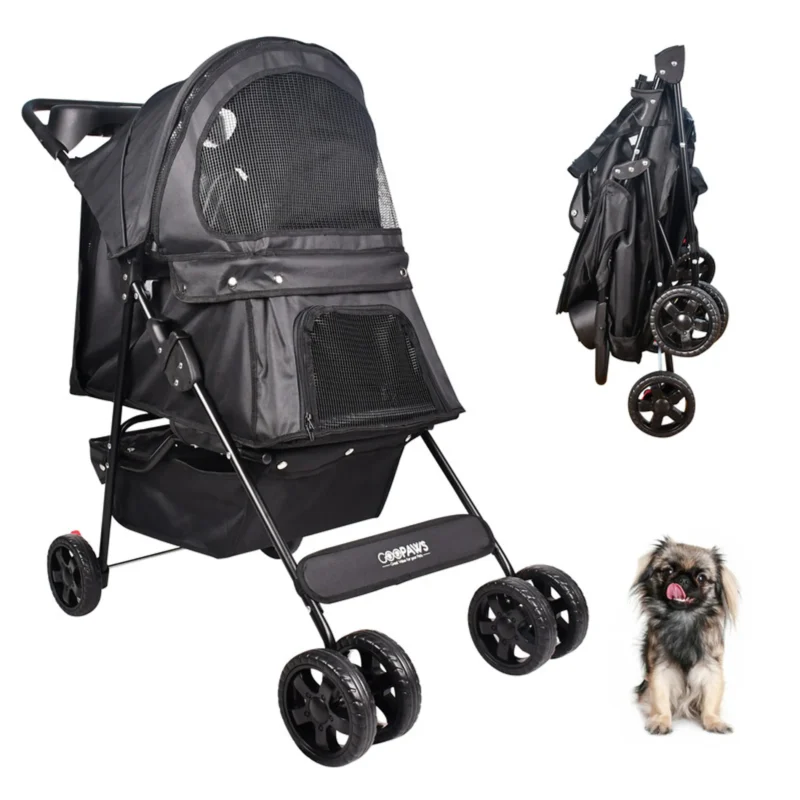 GOOPAWS 4 Wheel Dog Stroller, 36-in