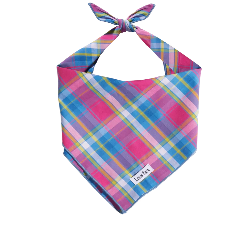 Pettz Colorful Plaid Bandana