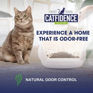 Pettz Catfidence Bamboo Cat Litter – Natural Clumping Odor Control Litter