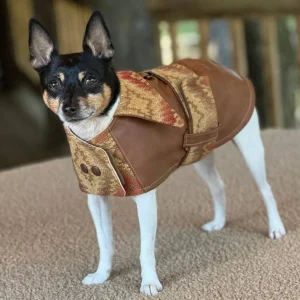 DCNY Vegan Faux Leather Southwest Coat