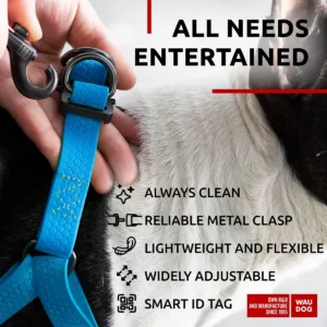 Waterproof Adjustable Dog Harness – Heavy Duty for Medium & Large Dogs (L)
