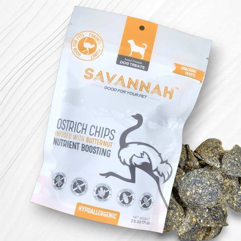 3168-OPT-010002-002.0.td_size_1 Ostrich Chips with Butternut : The Flavorful, Hypoallergenic Treat for Dogs with Sensitive Stomachs