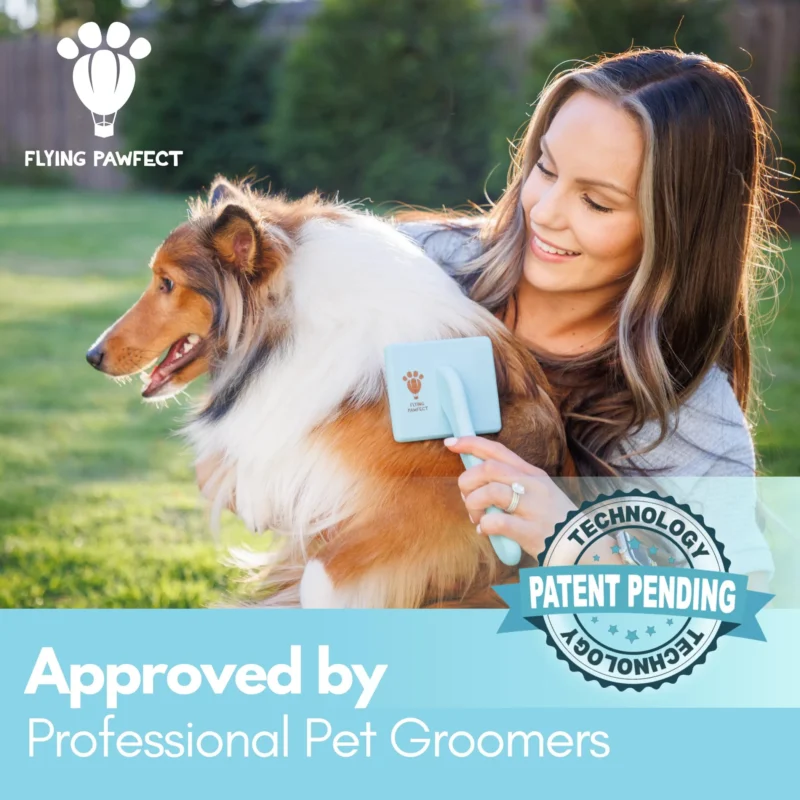 Pettz Curved Blue Large Pet Slicker Brush