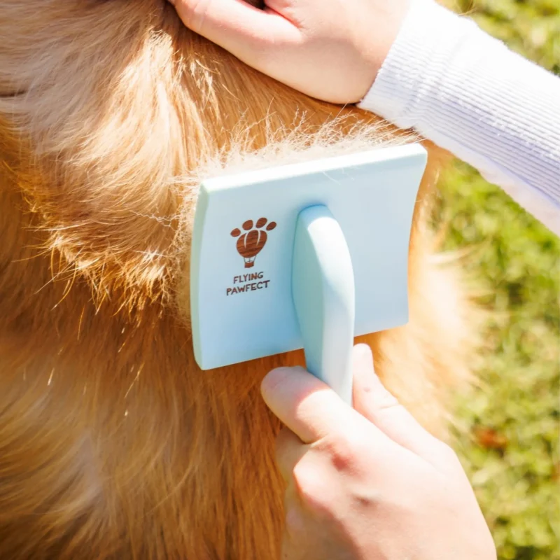 Pettz Curved Blue Large Pet Slicker Brush