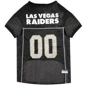 3191-OAK-4145-MD.0.td_size_1 Las Vegas Raiders Pet Striped Jersey