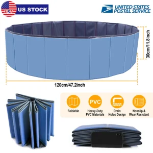 Foldable Pet Swimming Pool PVC Kiddie Baby Dog Swim Pool