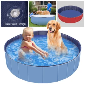 3239-HG_160cmPetSwimPool63InchBlue_GPCT952.4.td_size_1 Foldable Pet Swimming Pool PVC Kiddie Baby Dog