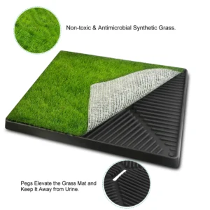 Pettz Dog Potty Training Artificial Grass Pad – Indoor Outdoor Pee Pad System