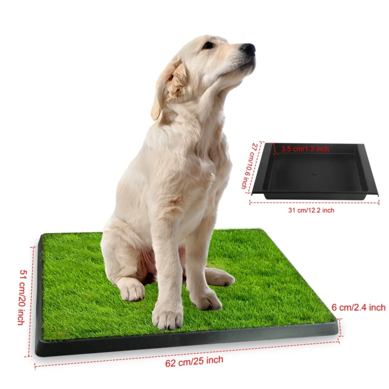 Pettz Dog Potty Training Artificial Grass Pad – Indoor Outdoor Pee Pad System