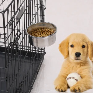 Stainless Steel Dog Bowl Pets Hanging Food Bowl