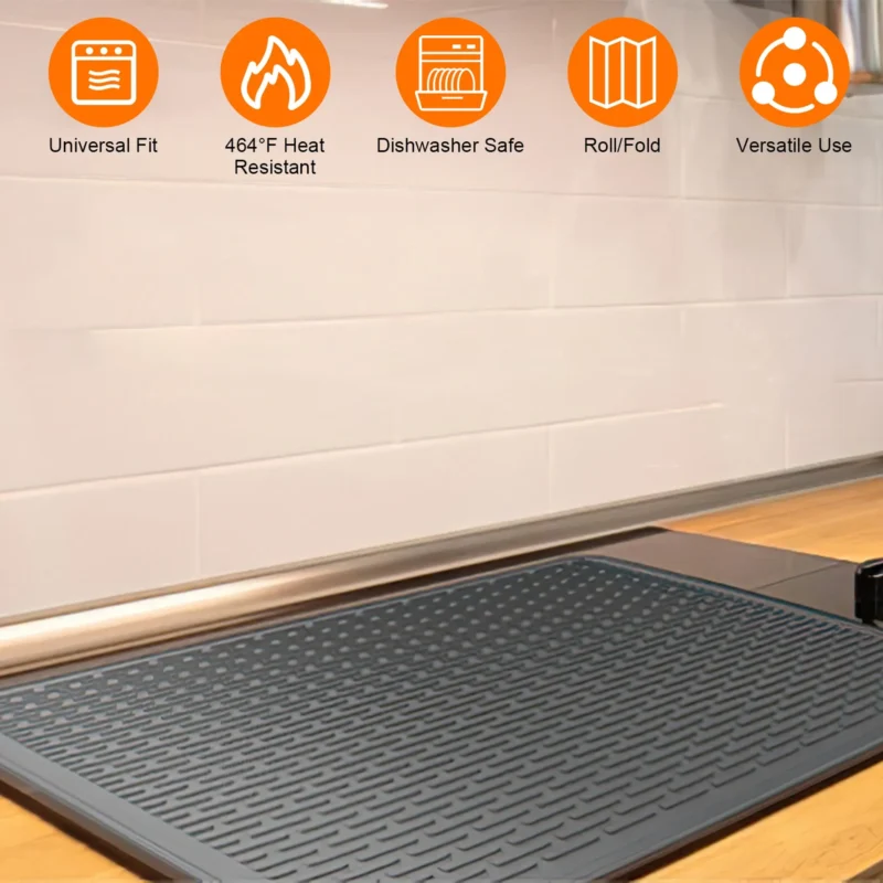Silicone Stove Cover – 27.95 x 19.69 in Heat-Resistant Kitchen Mat