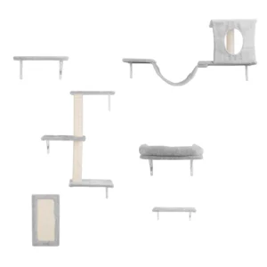 6 Set of Cat Wall Shelves Perch Cat Wall Furniture
