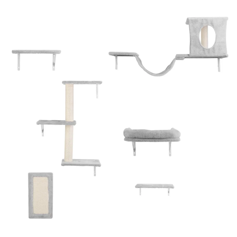 6 Set of Cat Wall Shelves Perch Cat Wall Furniture
