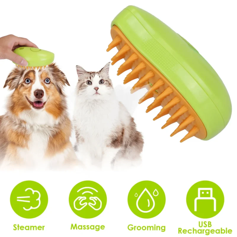 3 In 1 Cat Grooming Steam Brush Hair Brush