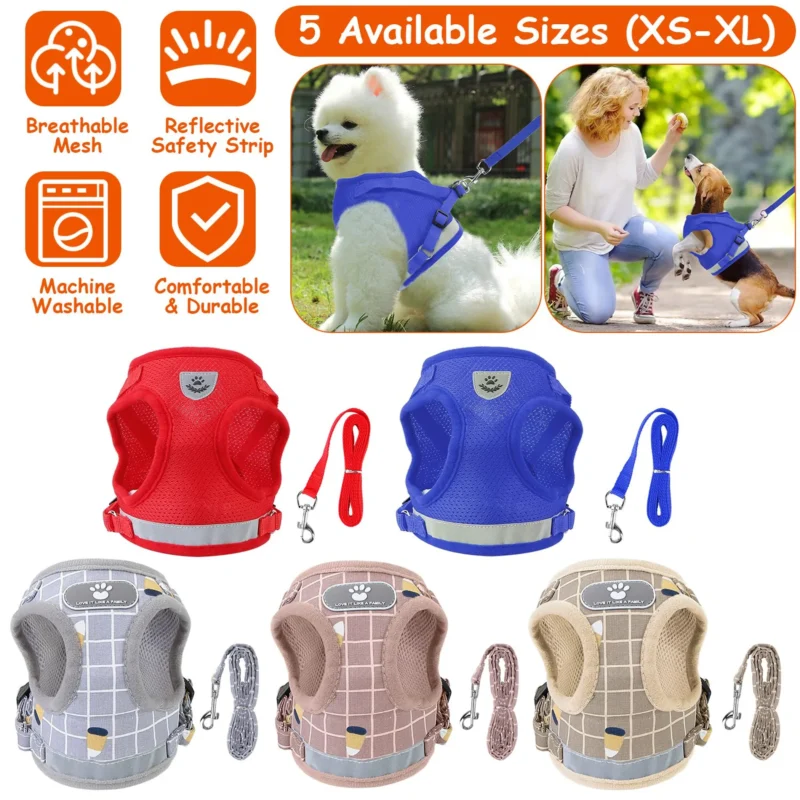 Pet Mesh Harness Dog Leash Set (Variant B)