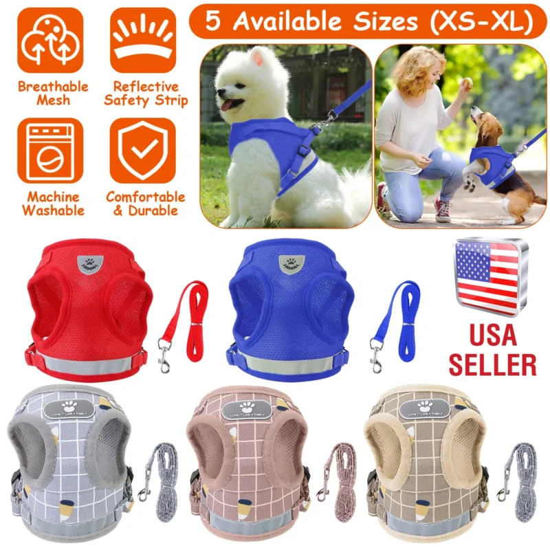 Pet Mesh Harness Dog Leash Set (Variant B)