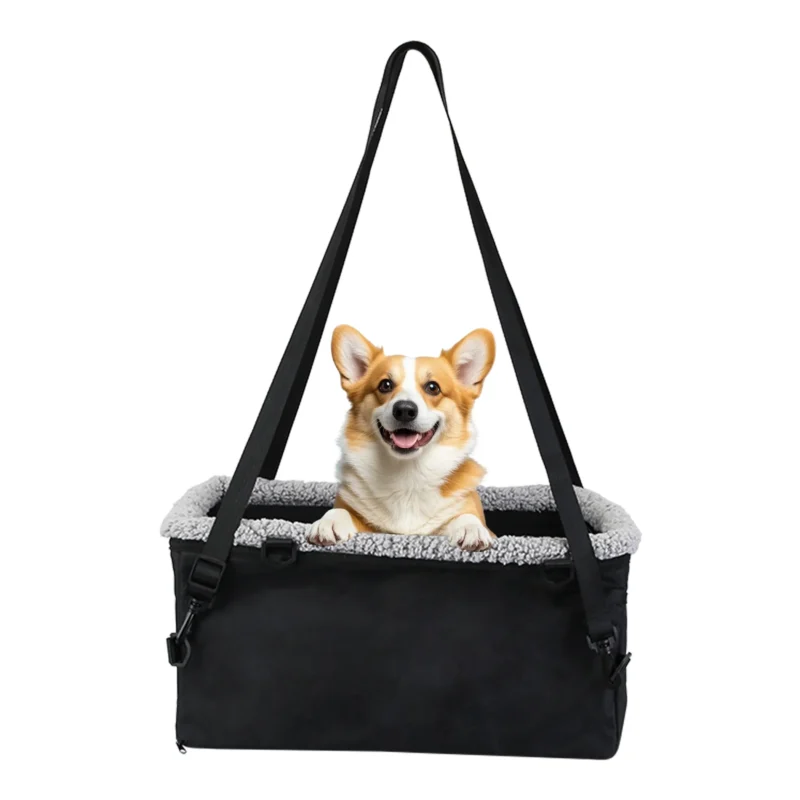 Small Dog Car Seat with Harness Center Console Pet