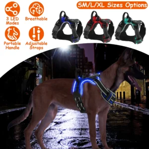 Light Up Dog Harness Rechargeable LED Dog Harness