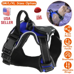 Light Up Dog Harness Rechargeable LED Dog Harness