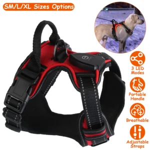 Light Up Dog Harness Rechargeable LED