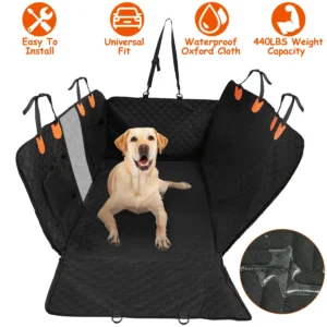 Pettz Dog Car Back Seat Cover – Waterproof Hammock Style Car Seat Protector